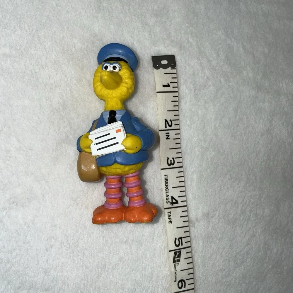 Vtg Applause Sesame Street Mailman Big Bird‎ PVC Figure Cake Topper Rare Sz. 4